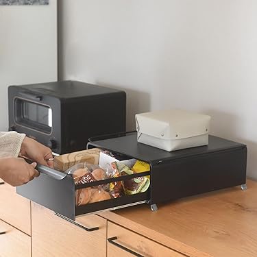 YouTen ブレッドケース　調味料収納ケース　ブラック　キッチン収納　新品 楽天市場】山崎実業 【選べる2大特典】 ブレッドケース タワー